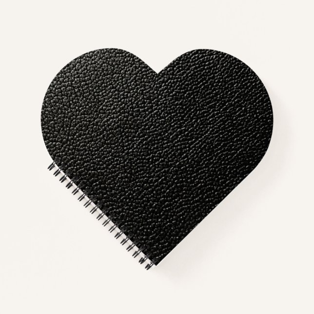 Schwarzes Leder Notizbuch (Vorderseite)