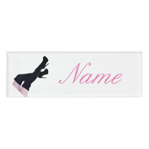 Schwarzes Leder Oberschenkelstiefel Thunder_Cove Namenschild
