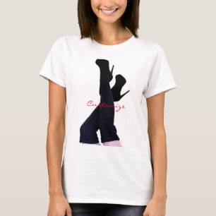 Schwarzes Leder Oberschenkelstiefel Thunder_Cove T-Shirt