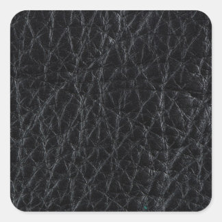 Schwarzes Leder Quadratischer Aufkleber