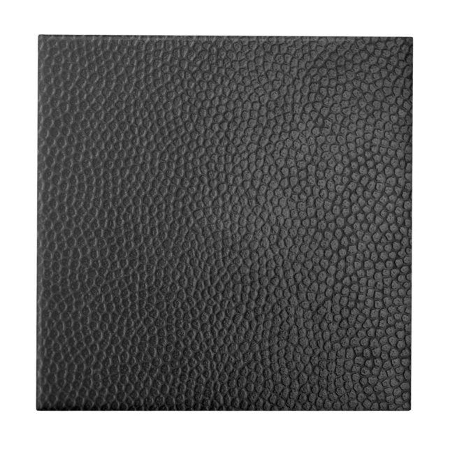 Schwarzes Leder Textur Fliese (Vorderseite)