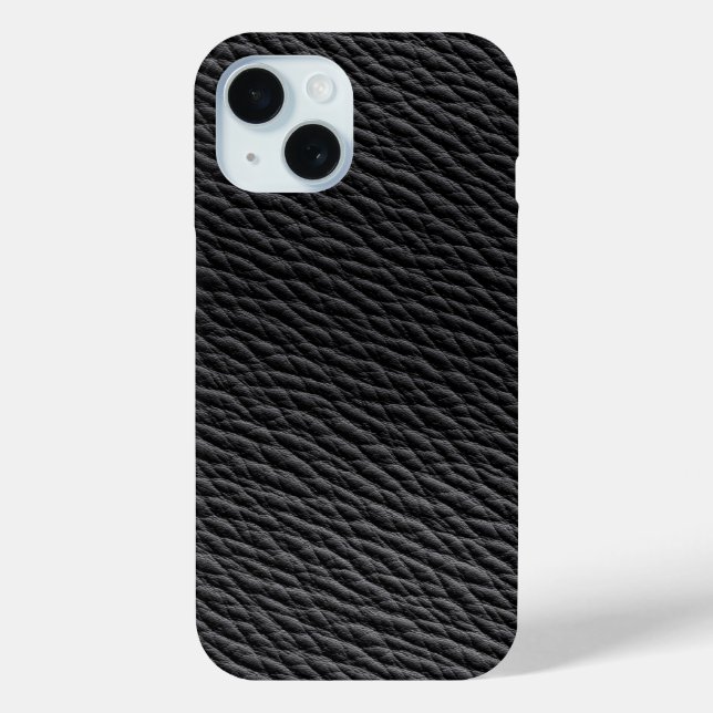 Schwarzes Leder Textur Handy Fall Case-Mate iPhone Hülle (Rückseite)