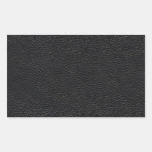 Schwarzes Leder Textur Rechteckiger Aufkleber