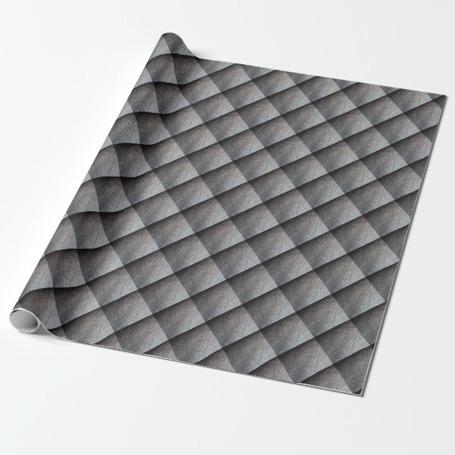 Schwarzes Ledermuster Geschenkpapier (Ungerollt)