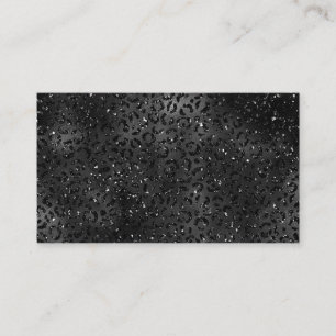Schwarzes Leopardendruck Luxusmode Geschäft Design Visitenkarte