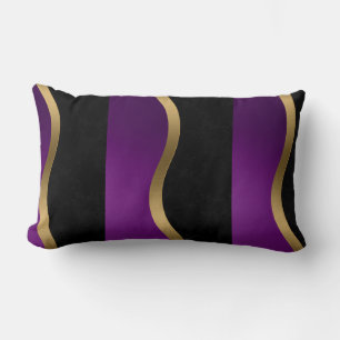 Schwarzes Lila Gold Lendenkissen
