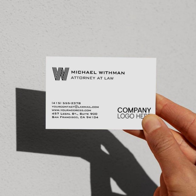 SCHWARZES LINIENMONOGRAMM-GESCHÄFTSLOGO  VISITENKARTE (Von Creator hochgeladen)