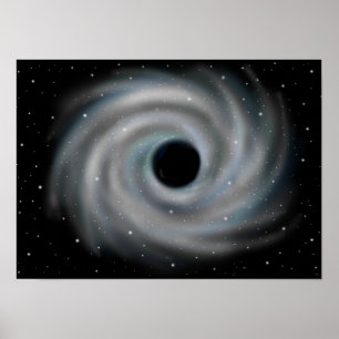 Schwarzes Loch. Abgrund des Universums. Poster