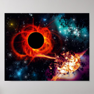 Schwarzes Loch Fütternd (10 x 8) Poster