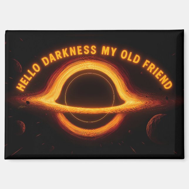 Schwarzes Loch Interstellare Konversation Magnet (Vorderseite)
