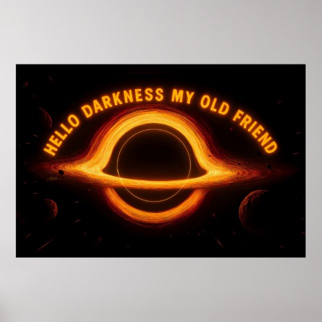 Schwarzes Loch Interstellare Konversation Poster (Vorne)
