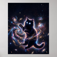 Schwarzes Loch Katze spielt stellare Staubkunst