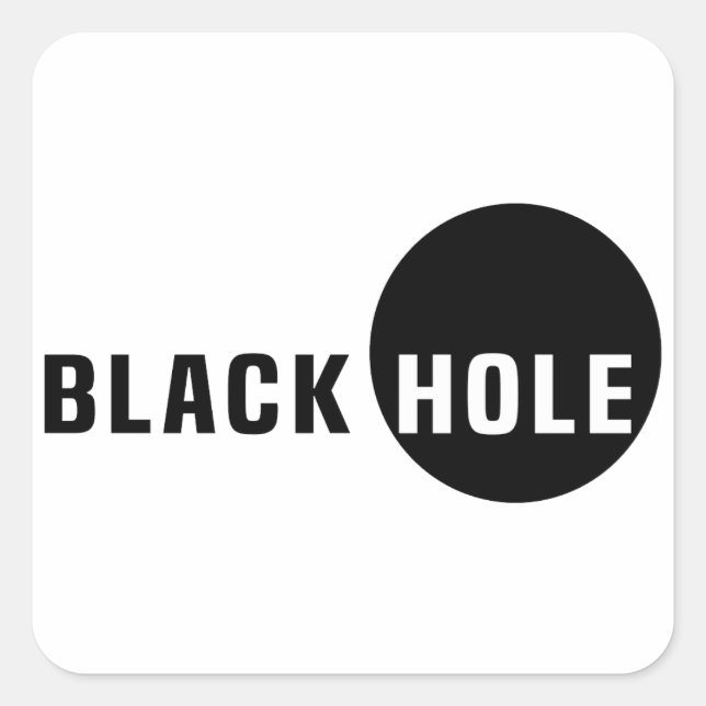Schwarzes Loch Quadratischer Aufkleber (Vorderseite)