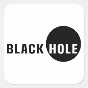 Schwarzes Loch Quadratischer Aufkleber