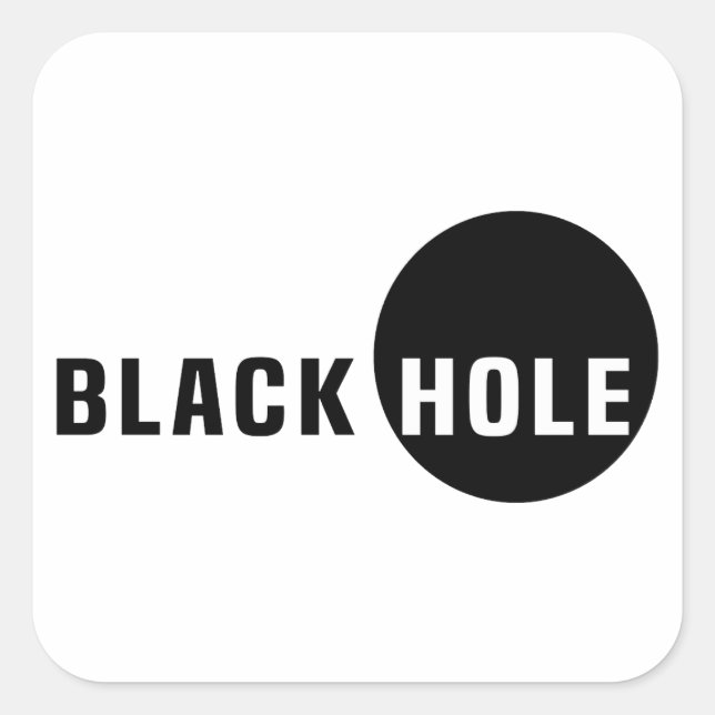 Schwarzes Loch Quadratischer Aufkleber (Vorderseite)