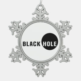 Schwarzes Loch Schneeflocken Zinn-Ornament