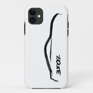 schwarzes Logo der Silhouette-350z mit weißem Case-Mate iPhone Hülle
