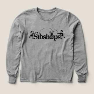 Schwarzes Logo Kinder Langarm T-Shirt