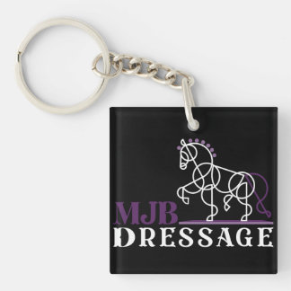 Schwarzes Logo MJB Dressur  Schlüsselanhänger
