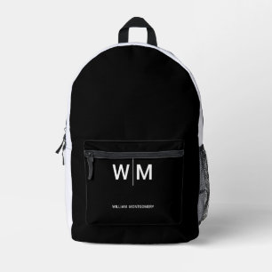 Schwarzes Logo   Unternehmen Bedruckter Rucksack