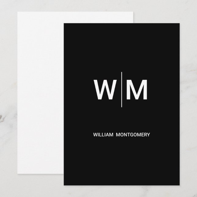 Schwarzes Logo | Unternehmen Feiertagskarte (Vorne/Hinten)