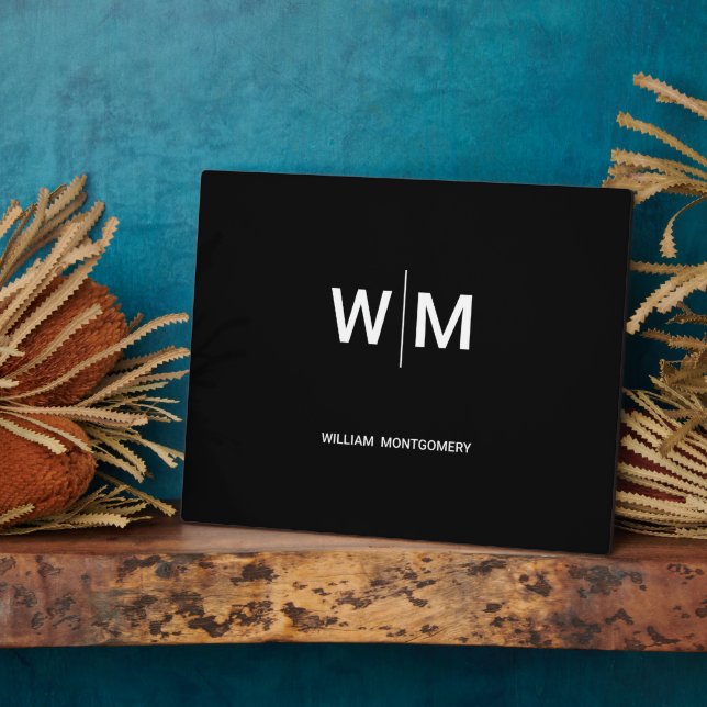 Schwarzes Logo | Unternehmen Fotoplatte (Seite)