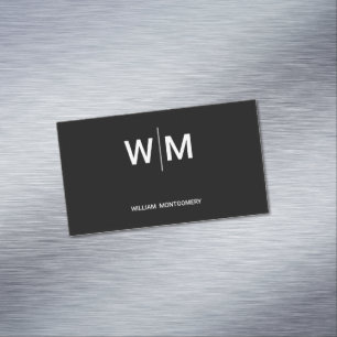 Schwarzes Logo   Unternehmen Magnetische Visitenkarte