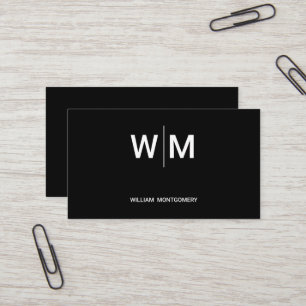 Schwarzes Logo Unternehmen Visitenkarte