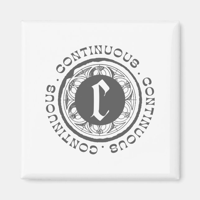 Schwarzes Logo wird fortgesetzt Magnet (Vorne)