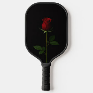 Schwarzes Luxe-Pickleball-Paddle 'Velvet Red Rose' Pickleball Schläger