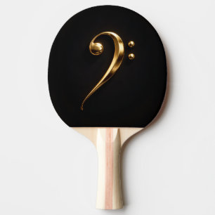 Schwarzes Luxe-Ping-Pong-Paddle, goldener Violinsc Tischtennis Schläger