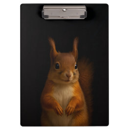 Schwarzes Luxus-Clip-Board, Rotes Eichhörnchen Klemmbrett