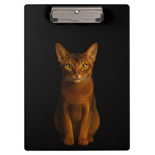 Schwarzes Luxus-Clipboard 'Abyssinian Beauty' Klemmbrett