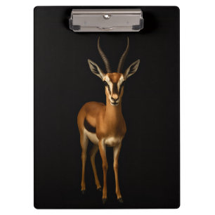 Schwarzes Luxus-Clipboard mit Elegant Gazella Klemmbrett