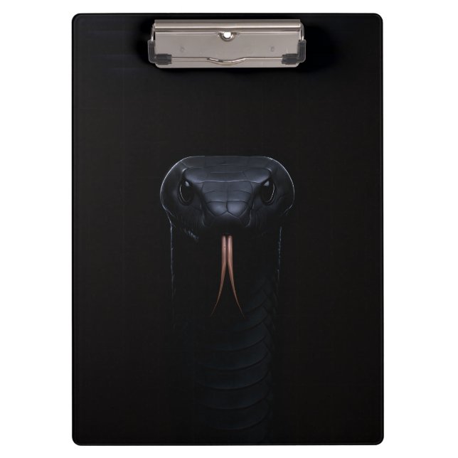 Schwarzes Luxus-Clipboard, Schwarze Mamba Klemmbrett (Vorderseite)