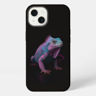 Schwarzes Luxus-iPhone 13-Case mit rosa tropischem iPhone Hülle