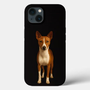 Schwarzes Luxus iPhone 13, eleganter Basenji-Hund Case-Mate iPhone Hülle