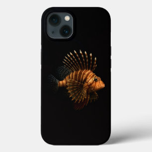 Schwarzes Luxus-iPhone 13 mit Rotem Löwenfisch Case-Mate iPhone Hülle