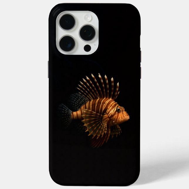 Schwarzes Luxus-iPhone 15 Pro Max mit Blauem Roten Case-Mate iPhone Hülle (Rückseite)