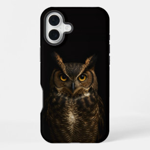 Schwarzes Luxus-iPhone 16 Plus Mate, Golden Eye Ow iPhone 16 Plus Hülle
