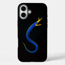 Schwarzes Luxus-iPhone 16 Plus mit Blauem Band-Aal