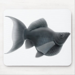 Schwarzes Lyretail Molly Mousepad