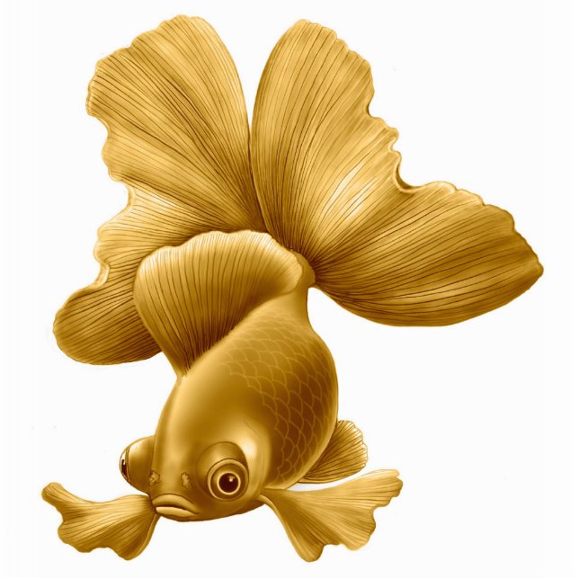 Schwarzes machen Goldfisch-Verzierung fest Fotoskulptur Ornament (Vorne)