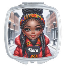Schwarzes Mädchen Afroamerikaner mit Braids