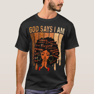 Schwarzes Mädchen Gott sagt ich bin schwarz Melani T-Shirt