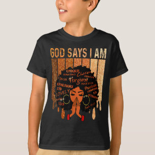 Schwarzes Mädchen Gott sagt ich bin schwarz Melani T-Shirt
