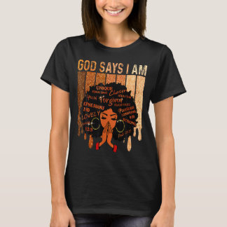 Schwarzes Mädchen Gott sagt ich bin schwarz Melani T-Shirt
