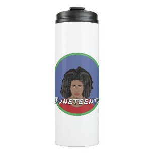 Schwarzes Mädchen Juneteenth Thermosbecher