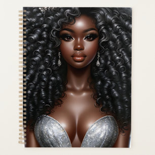 Schwarzes Mädchen Magie melanin braune Haut Mädche Planer