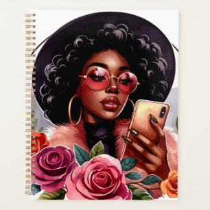 Schwarzes Mädchen Melanin Schwester afrikanisch Af Planer